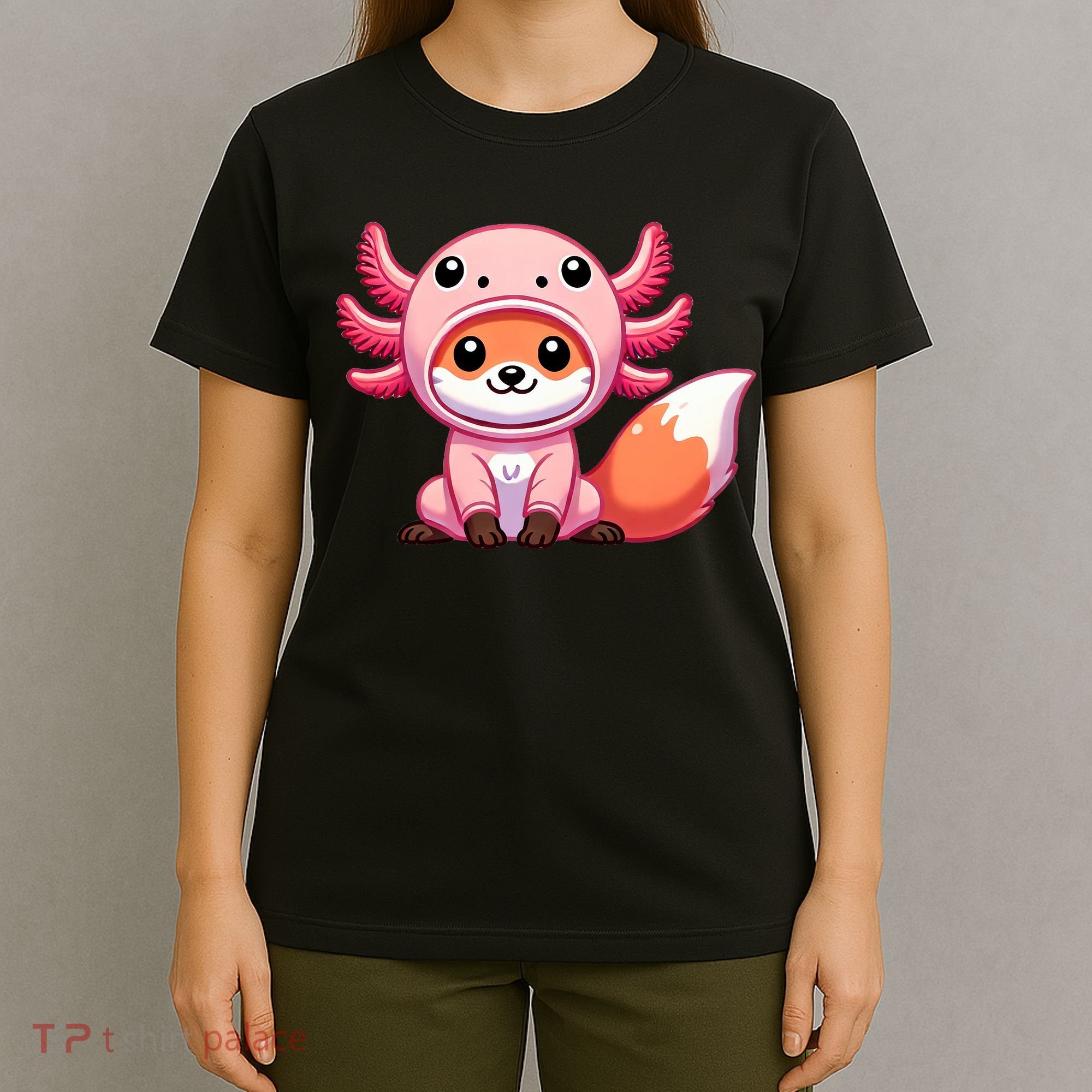 Kawaii Fox Axolotl Costume T-Shirt