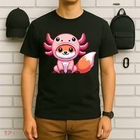 Kawaii Fox Axolotl Costume T-Shirt thumb 6