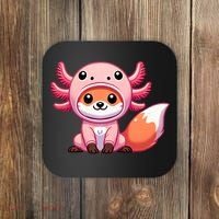 Kawaii Fox Axolotl Costume Coaster thumb 0