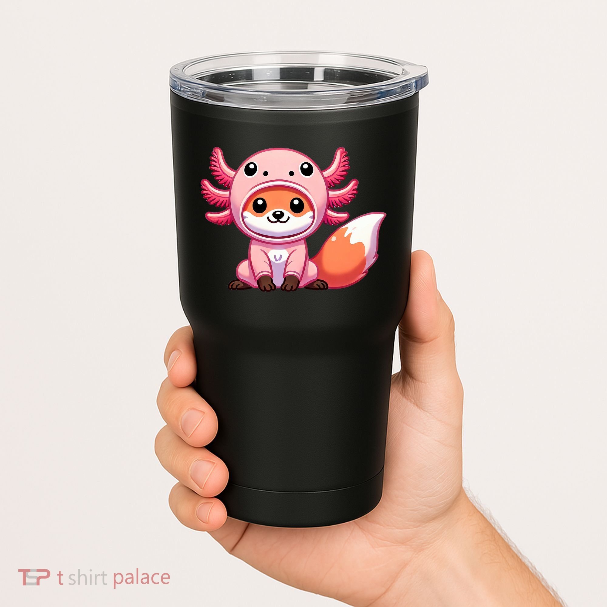 Kawaii Fox Axolotl Costume Tumbler