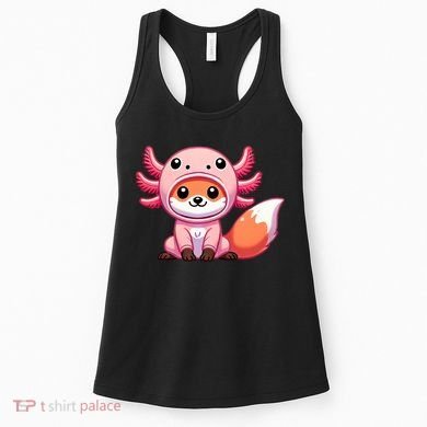 Kawaii Fox Axolotl Costume Women's Tank Top