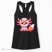 Kawaii Fox Axolotl Costume Women's Tank Top thumb 0