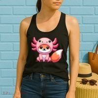 Kawaii Fox Axolotl Costume Women's Tank Top thumb 2