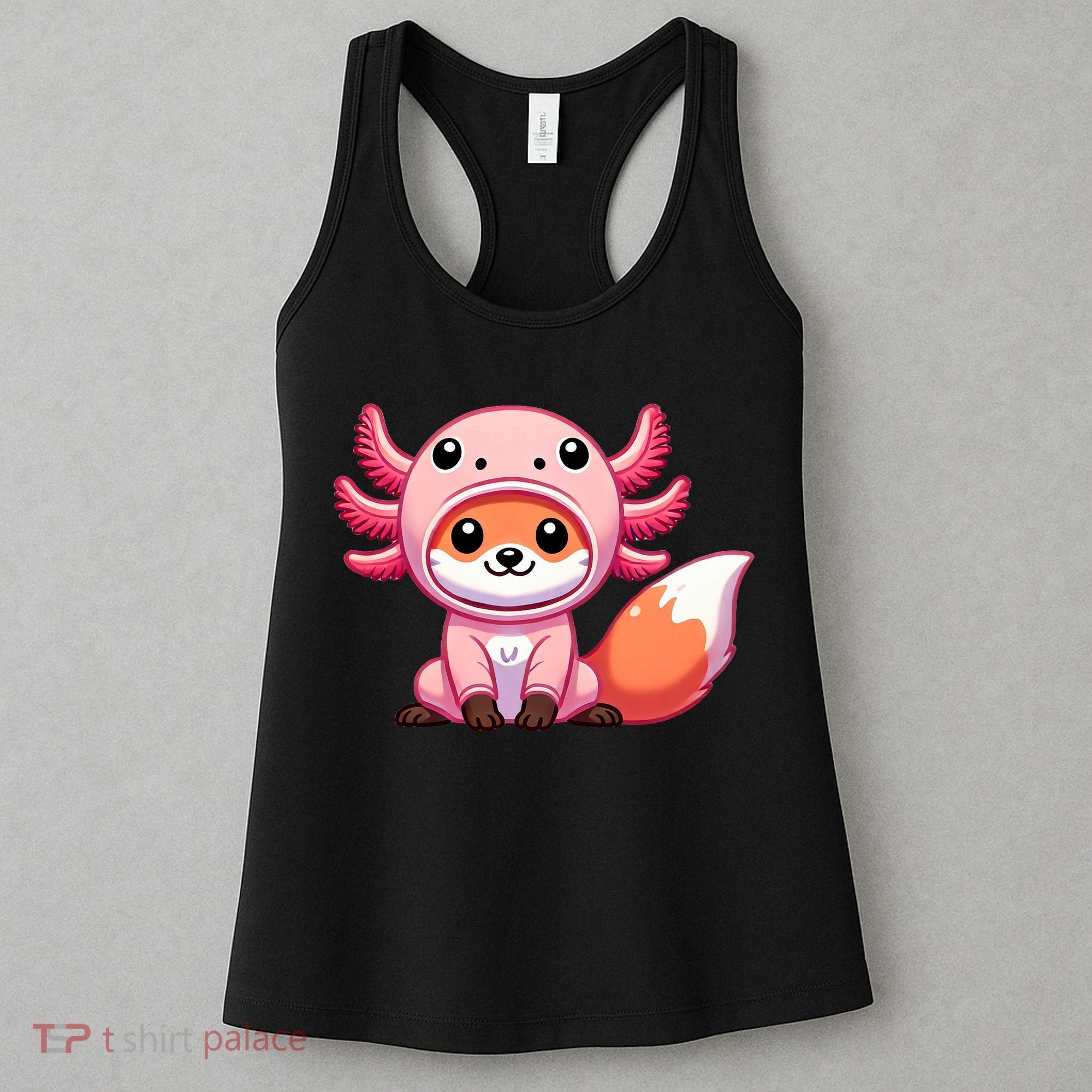 Kawaii Fox Axolotl Costume Women's Tank Top