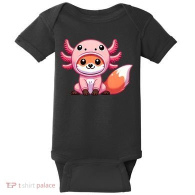 Kawaii Fox Axolotl Costume Baby Bodysuit