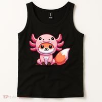 Kawaii Fox Axolotl Costume Tank Top thumb 2