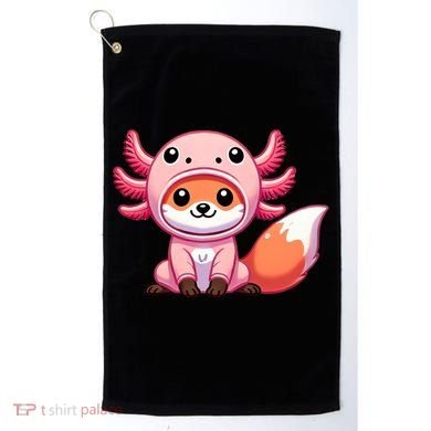 Kawaii Fox Axolotl Costume Golf Towel