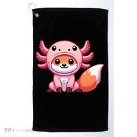 Kawaii Fox Axolotl Costume Golf Towel thumb 0