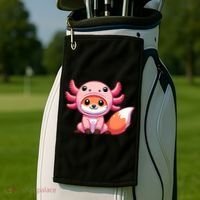Kawaii Fox Axolotl Costume Golf Towel thumb 2