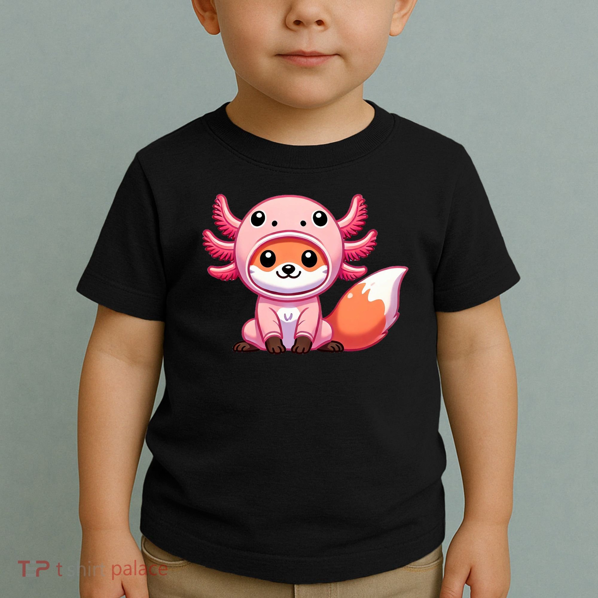 Kawaii Fox Axolotl Costume Toddler T-Shirt