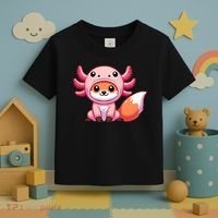 Kawaii Fox Axolotl Costume Toddler T-Shirt thumb 3