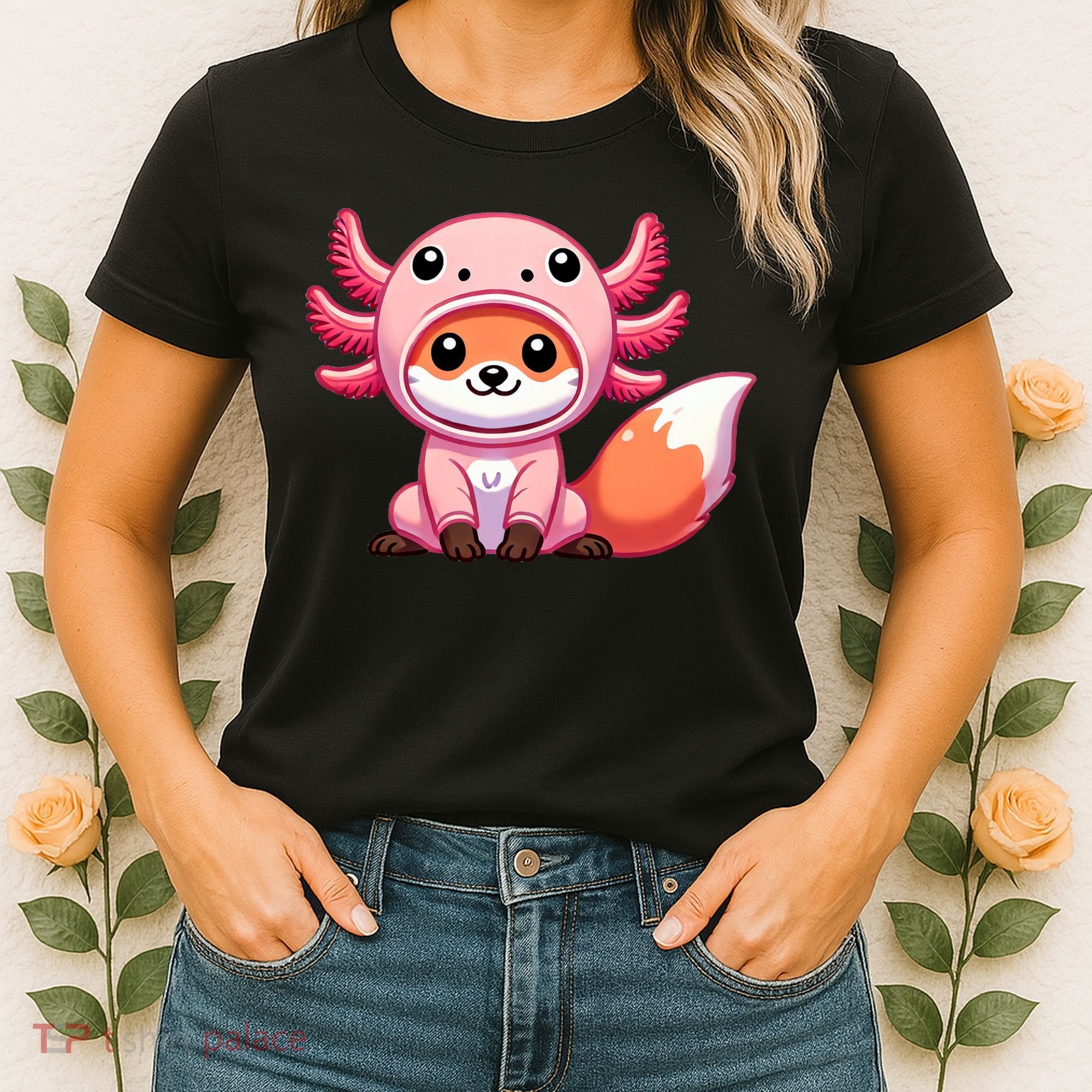 Kawaii Fox Axolotl Costume Women's T-Shirt
