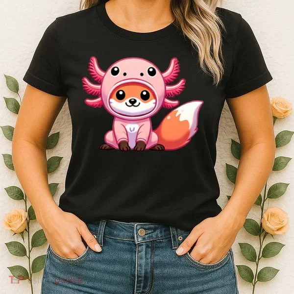 Kawaii Fox Axolotl Costume Women's T-Shirt