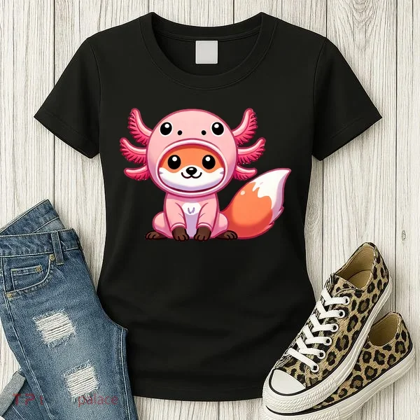 Kawaii Fox Axolotl Costume Women's T-Shirt