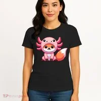 Kawaii Fox Axolotl Costume Women's T-Shirt thumb 4