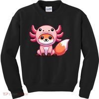 Kawaii Fox Axolotl Costume Kids Sweatshirt thumb 0