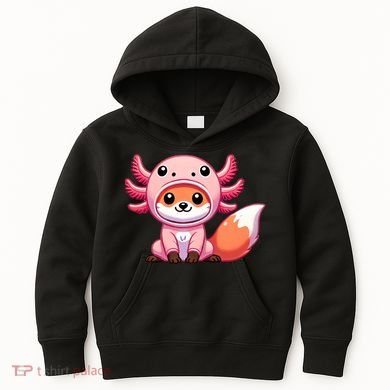 Kawaii Fox Axolotl Costume Kids Hoodie