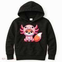 Kawaii Fox Axolotl Costume Kids Hoodie thumb 0