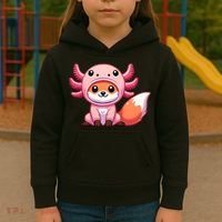 Kawaii Fox Axolotl Costume Kids Hoodie thumb 3