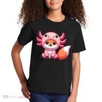Kawaii Fox Axolotl Costume Kids T-Shirt thumb 2