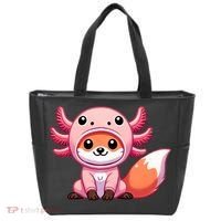 Kawaii Fox Axolotl Costume Tote Bag thumb 0