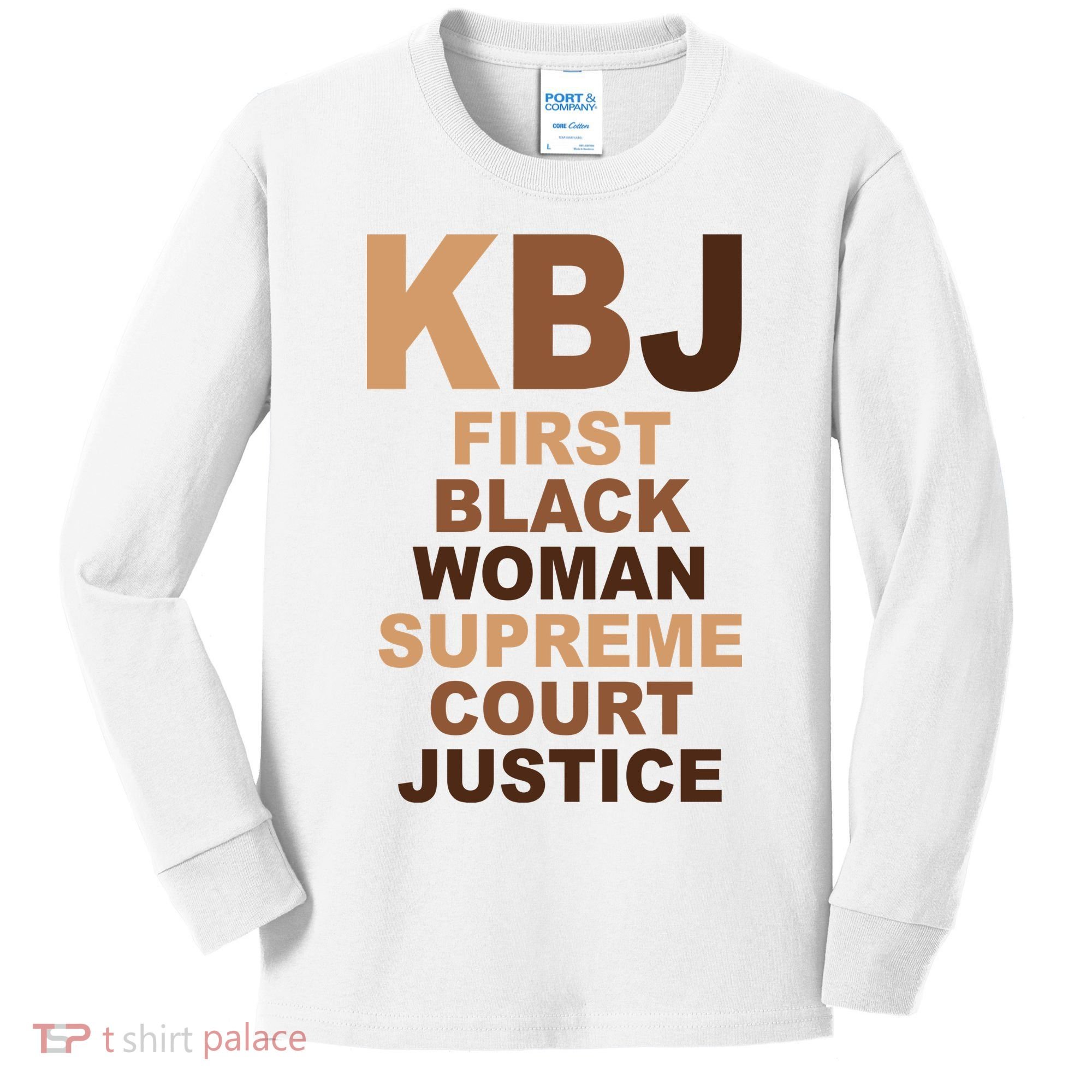 KBJ First Black Woman Supreme Court Justice Kids Long Sleeve Shirt