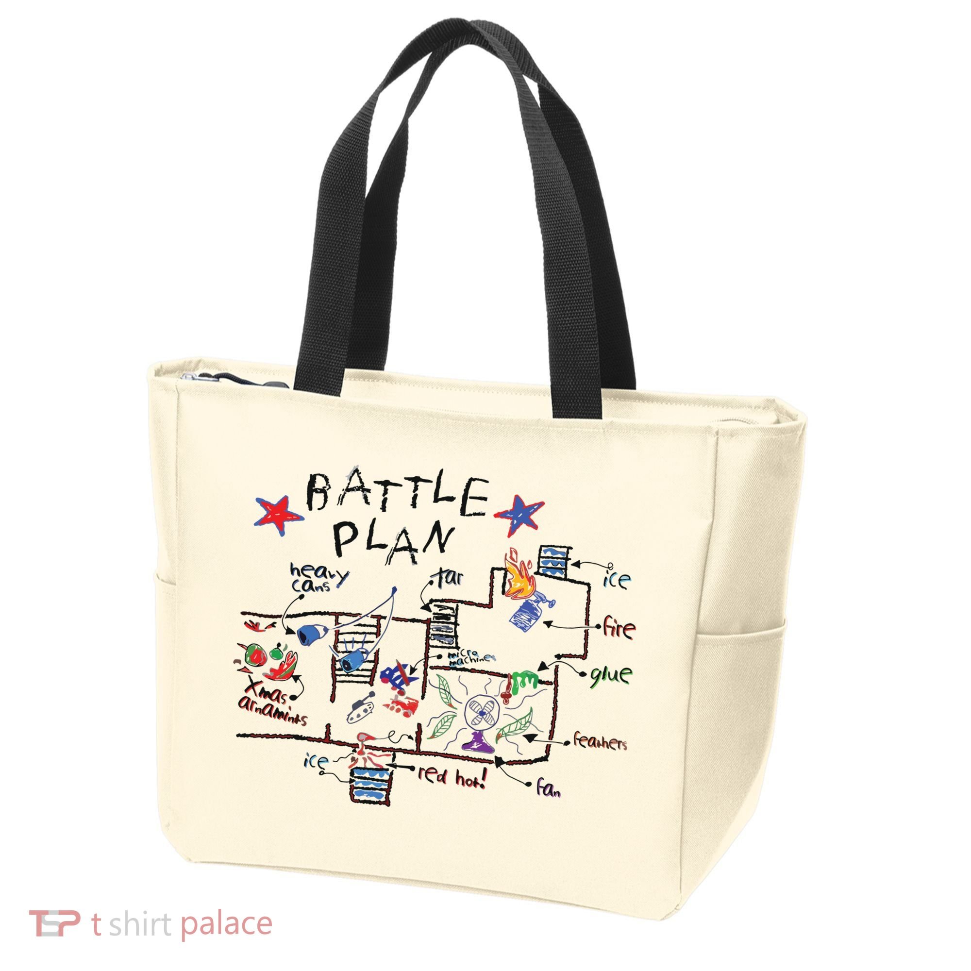 Kids Funny Battle Plan Christmas Home Hand Dawn Alone Xmas Tote Bag