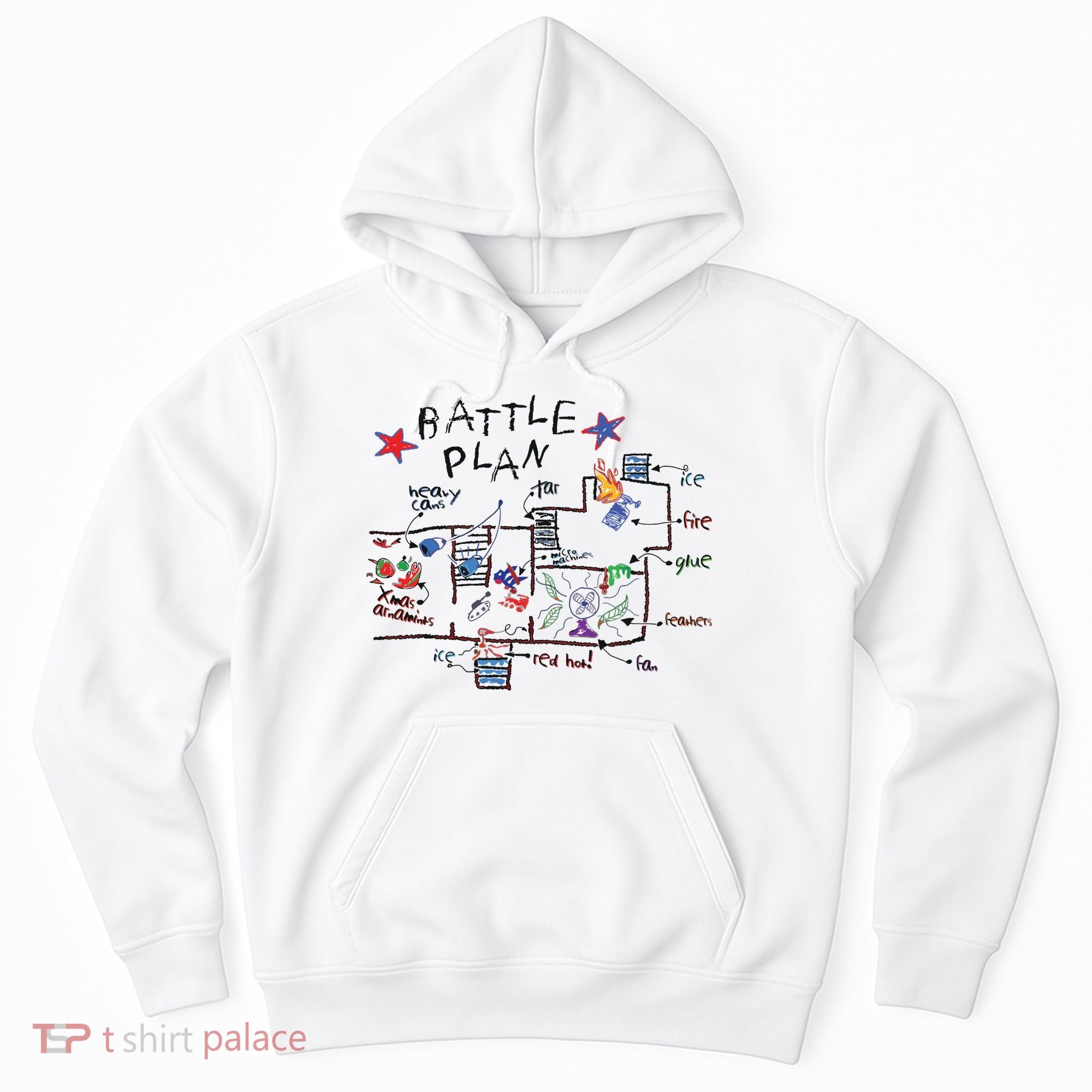 Kids Funny Battle Plan Christmas Home Hand Dawn Alone Xmas Hoodie