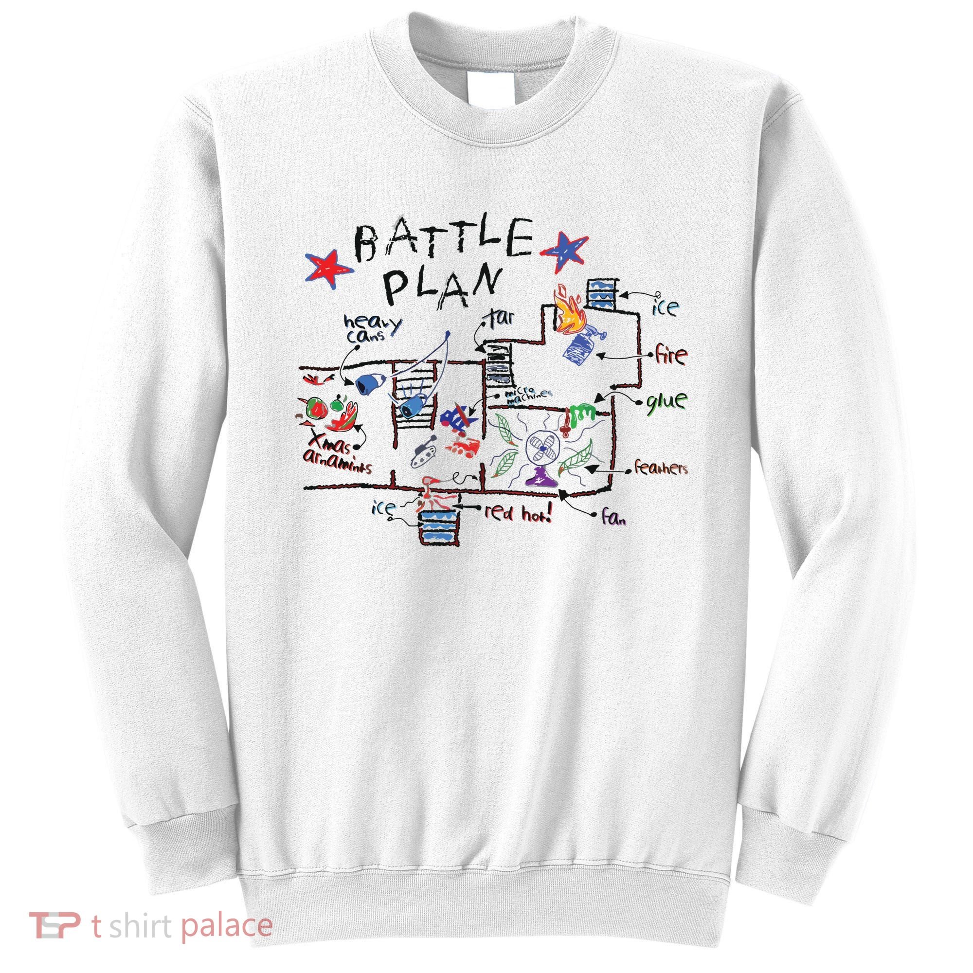 Kids Funny Battle Plan Christmas Home Hand Dawn Alone Xmas Sweatshirt