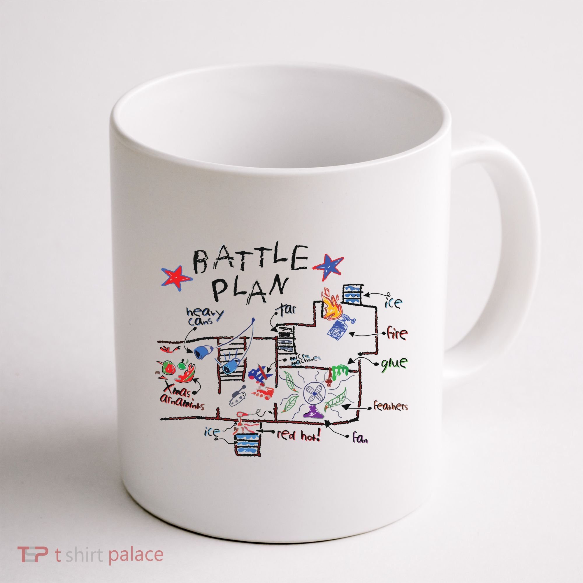 Kids Funny Battle Plan Christmas Home Hand Dawn Alone Xmas Coffee Mug