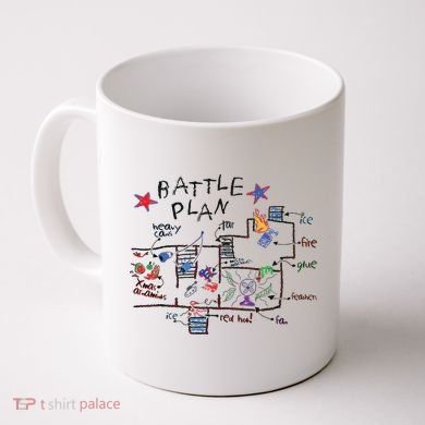 Kids Funny Battle Plan Christmas Home Hand Dawn Alone Xmas Coffee Mug