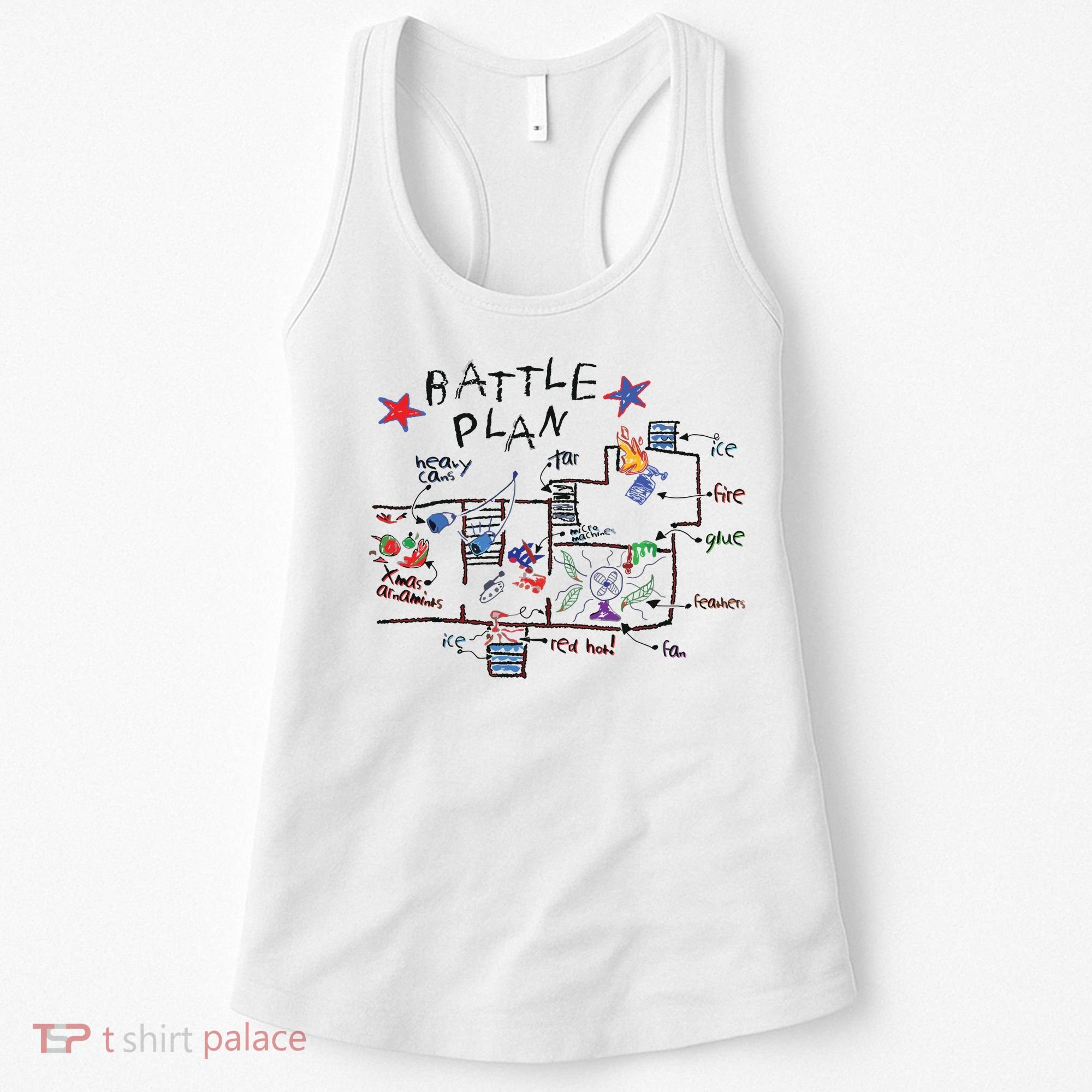 Kids Funny Battle Plan Christmas Home Hand Dawn Alone Xmas Women's Tank Top