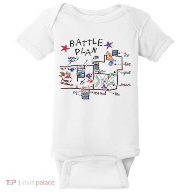 Kids Funny Battle Plan Christmas Home Hand Dawn Alone Xmas Baby Bodysuit