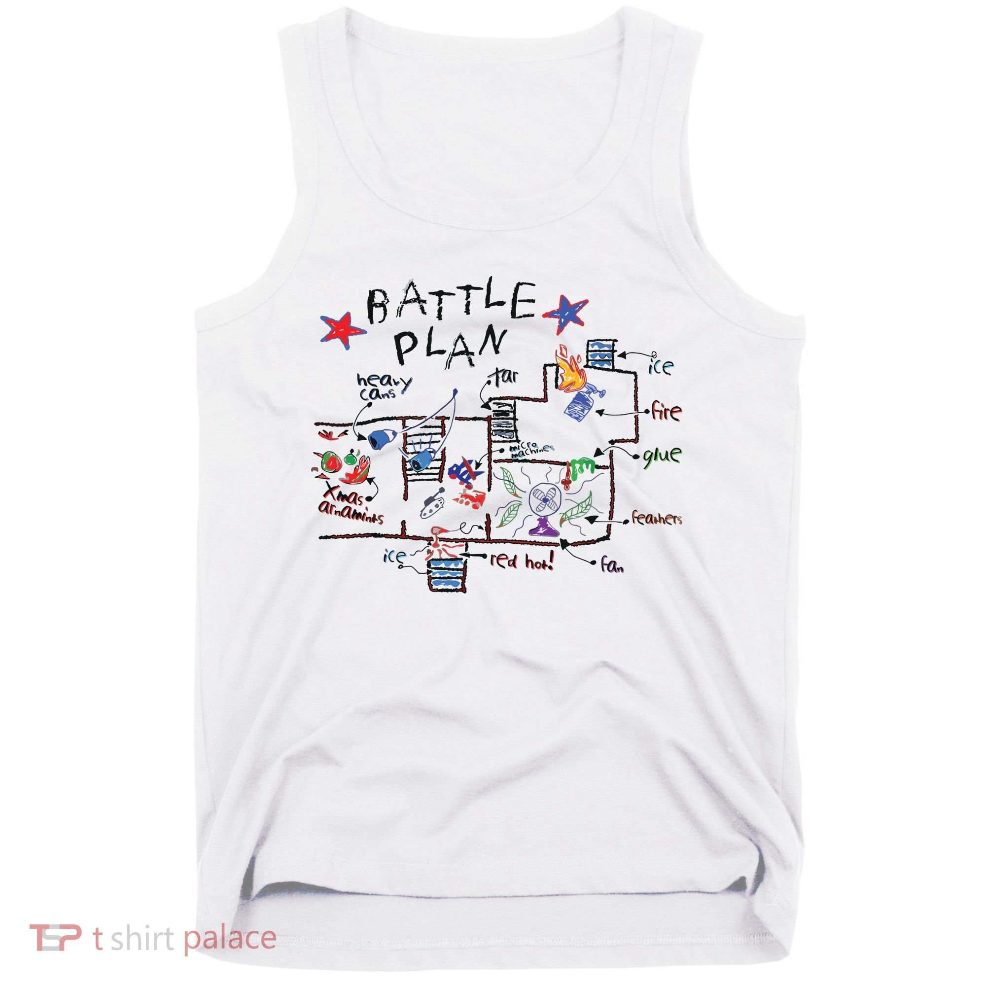 Kids Funny Battle Plan Christmas Home Hand Dawn Alone Xmas Tank Top