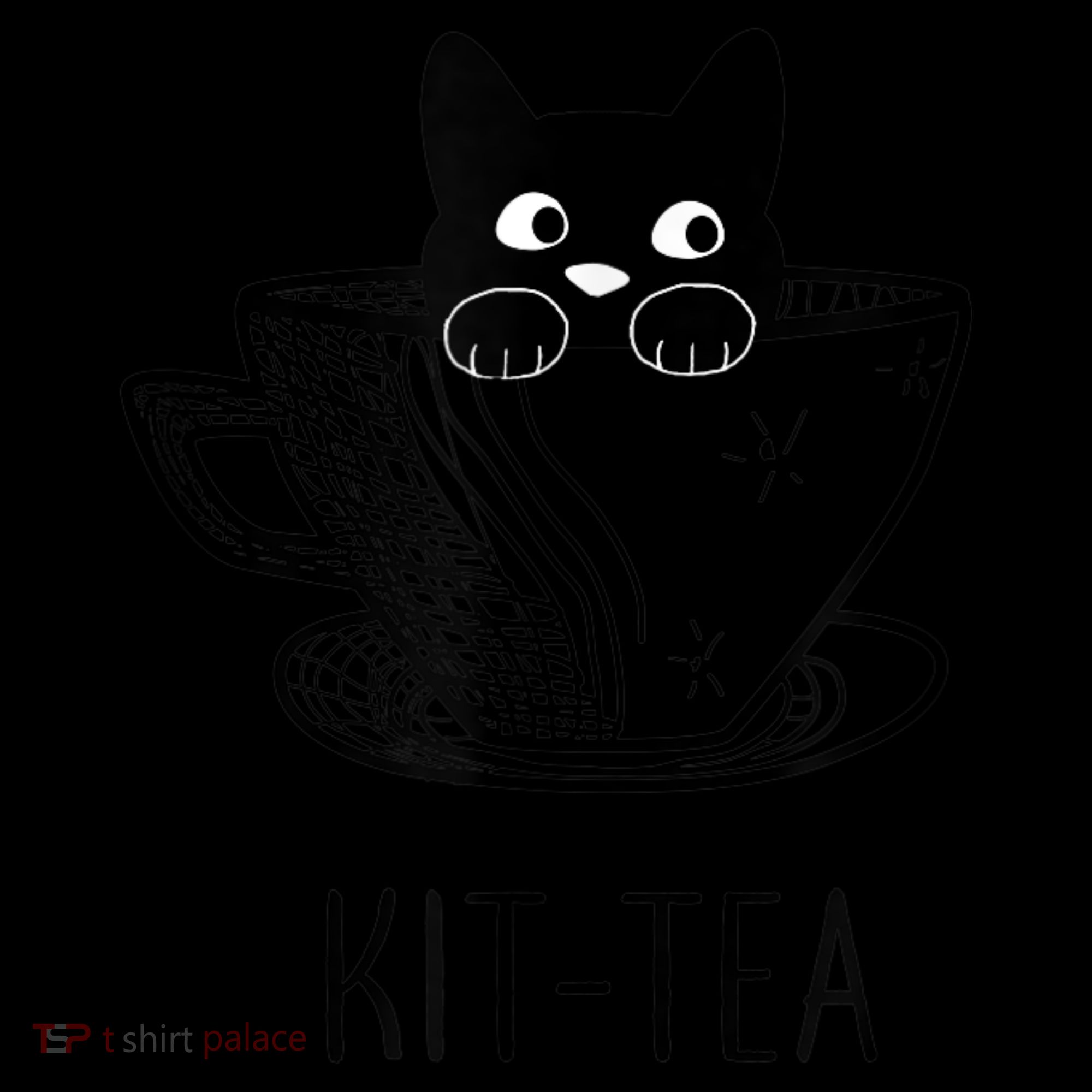 KitTea Funny Cat Lover Gift, Cute Black Cat Backpack
