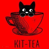 KitTea Funny Cat Lover Gift, Cute Black Cat Santa Hat thumb 1