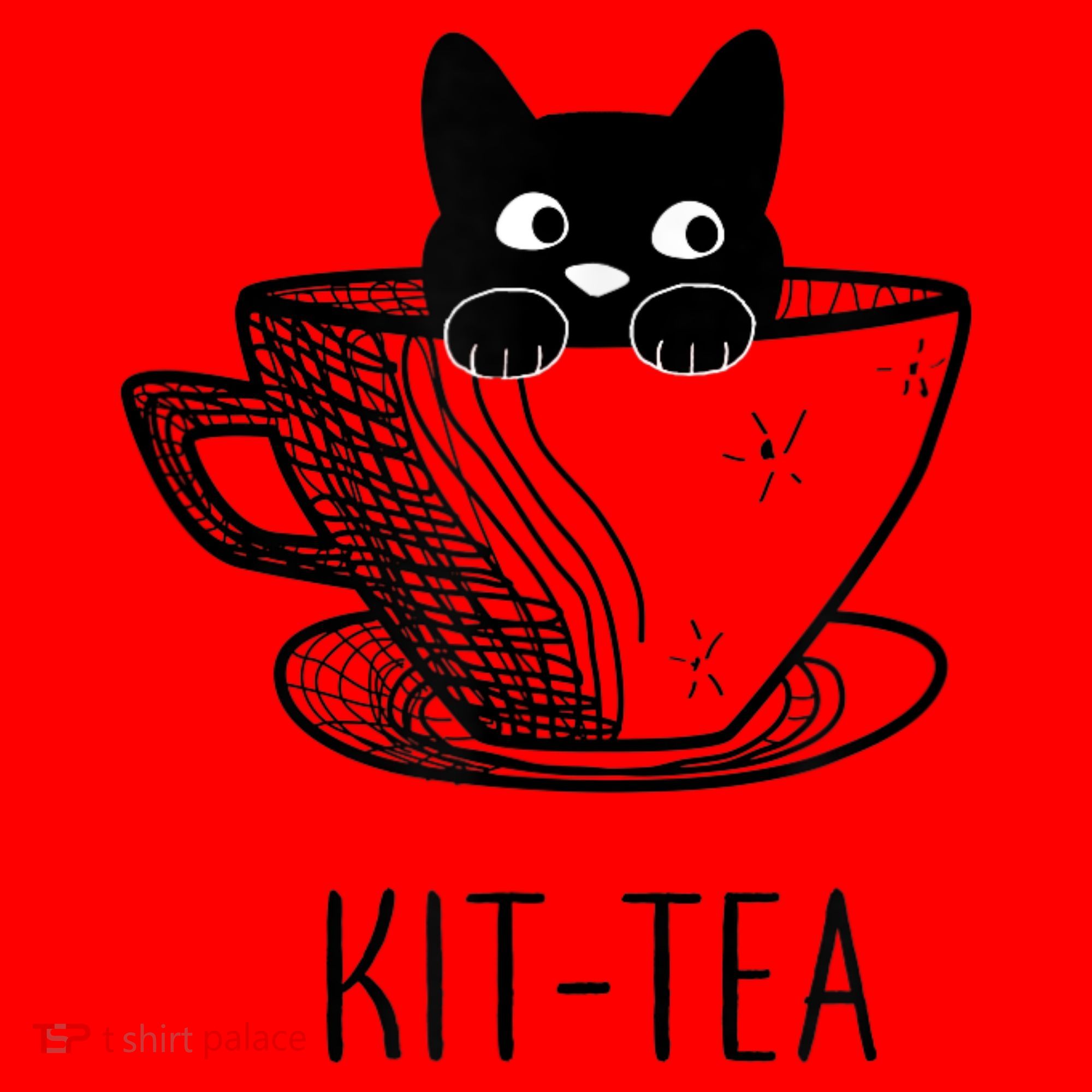 KitTea Funny Cat Lover Gift, Cute Black Cat Santa Hat