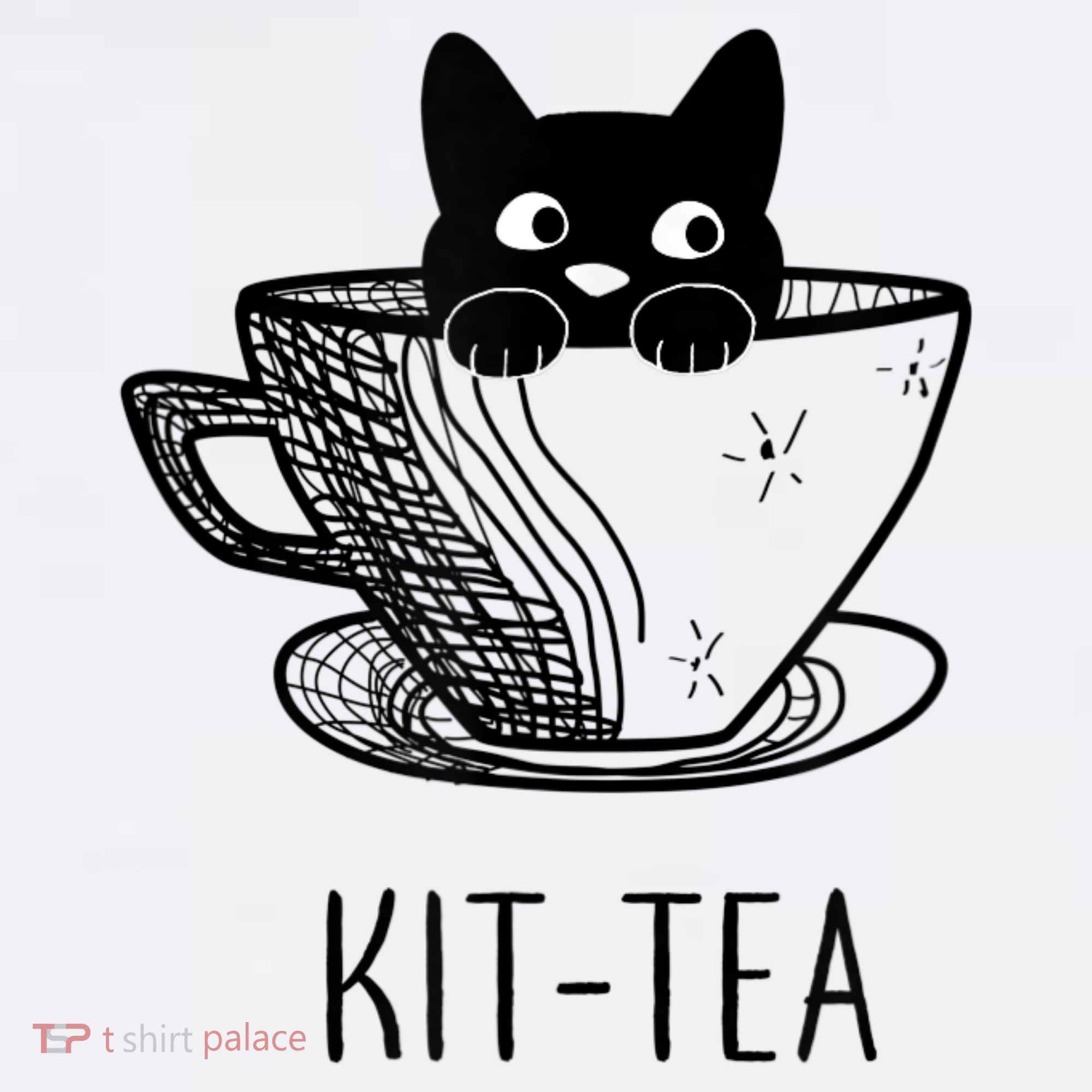 KitTea Funny Cat Lover Gift, Cute Black Cat Beanie