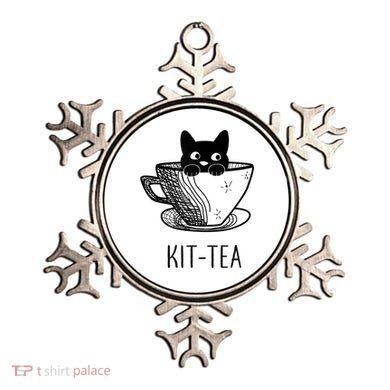 KitTea Funny Cat Lover Gift, Cute Black Cat Ornament