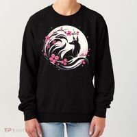 Kitsune Fox Cherry Blossom Flowers Japanese Nine Tailed Fox Women's Sweatshirt thumb 0