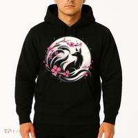 Kitsune Fox Cherry Blossom Flowers Japanese Nine Tailed Fox Hoodie thumb 2
