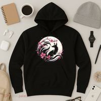 Kitsune Fox Cherry Blossom Flowers Japanese Nine Tailed Fox Hoodie thumb 3