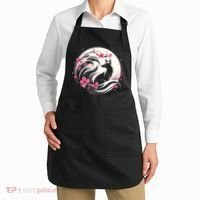 Kitsune Fox Cherry Blossom Flowers Japanese Nine Tailed Fox Apron thumb 2
