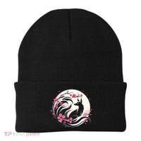 Kitsune Fox Cherry Blossom Flowers Japanese Nine Tailed Fox Beanie thumb 0