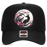 Kitsune Fox Cherry Blossom Flowers Japanese Nine Tailed Fox Hat thumb 0