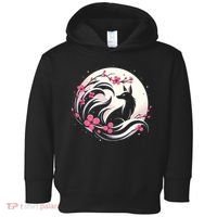 Kitsune Fox Cherry Blossom Flowers Japanese Nine Tailed Fox Toddler Hoodie thumb 0