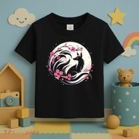 Kitsune Fox Cherry Blossom Flowers Japanese Nine Tailed Fox Toddler T-Shirt thumb 3