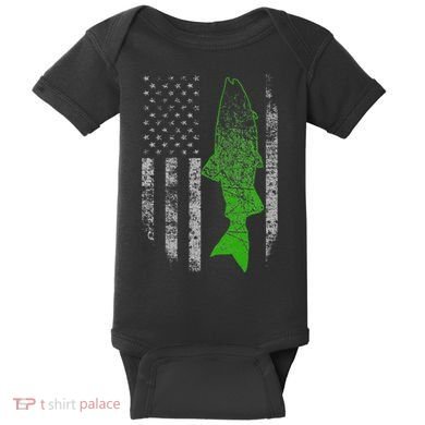 Kokanee Flag Cool Kokanee Fishing Baby Bodysuit