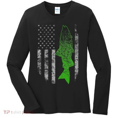 Kokanee Flag Cool Kokanee Fishing Women's Long Sleeve Shirt