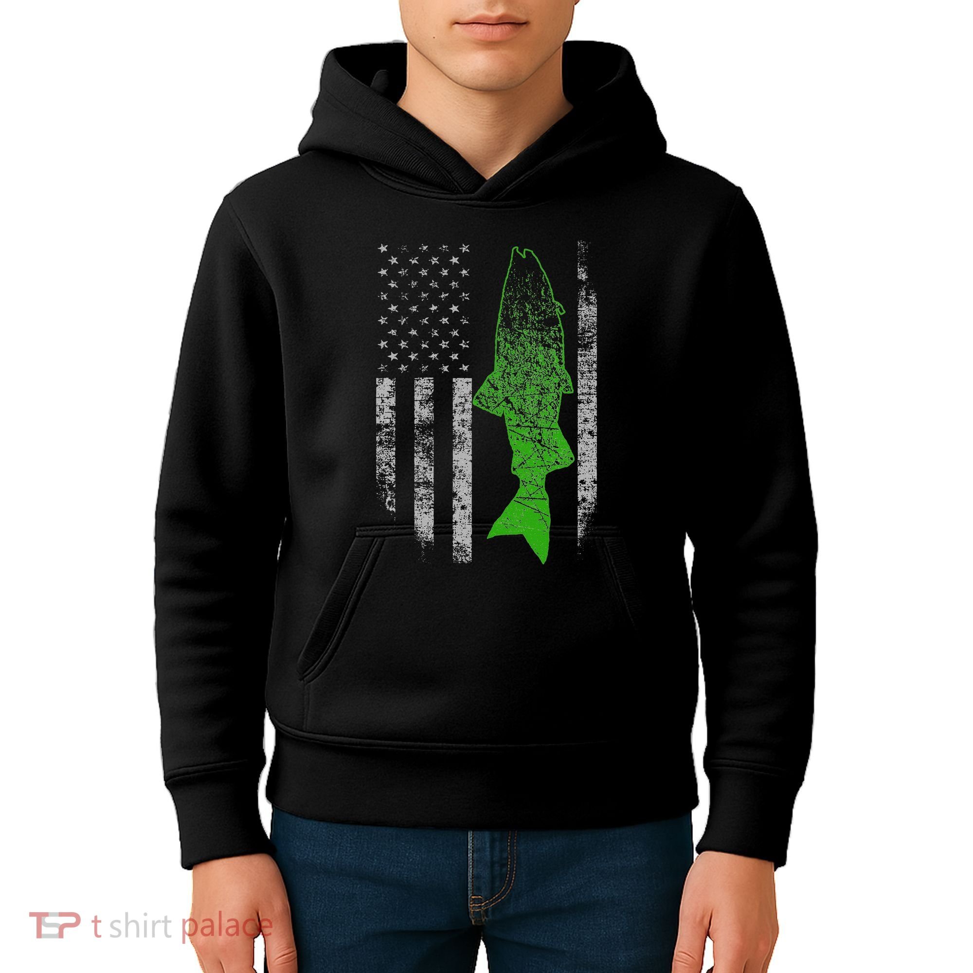 Kokanee Flag Cool Kokanee Fishing Kids Hoodie